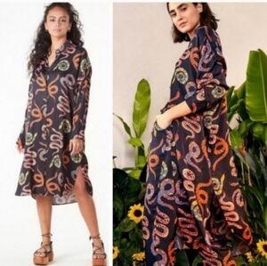 FARM Rio Snake Mididress